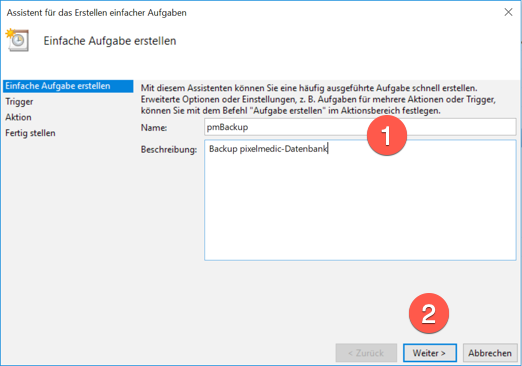 Datensicherung Windows 2